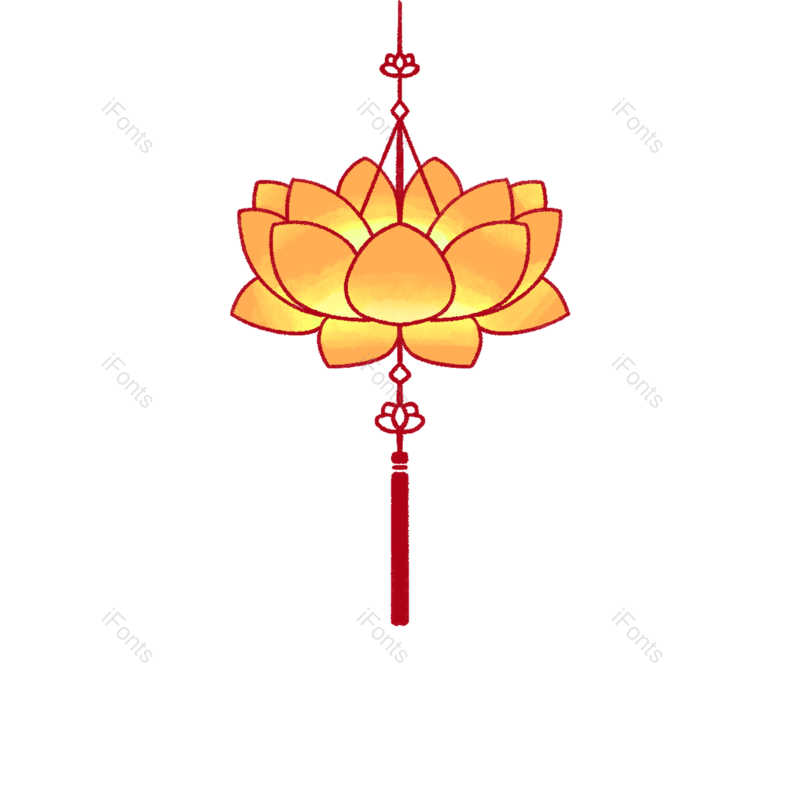 中国风图片,吊坠元素,插画PNG,灯笼免抠素材